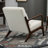 25.6'' Wide Mid Century Upholstered Solid Wood Accent Chair with an Extra Pillow-1308963621