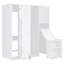 Lit escamotable avec bibliothèque, bureau extensible et rangement Nyxen-126450642