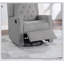 Fauteuil inclinable contemporain pivotant en polyfibre gris foncé avec mouvement manuel, dossier à oreilles et coussin capitonné pour le salon-1057510715