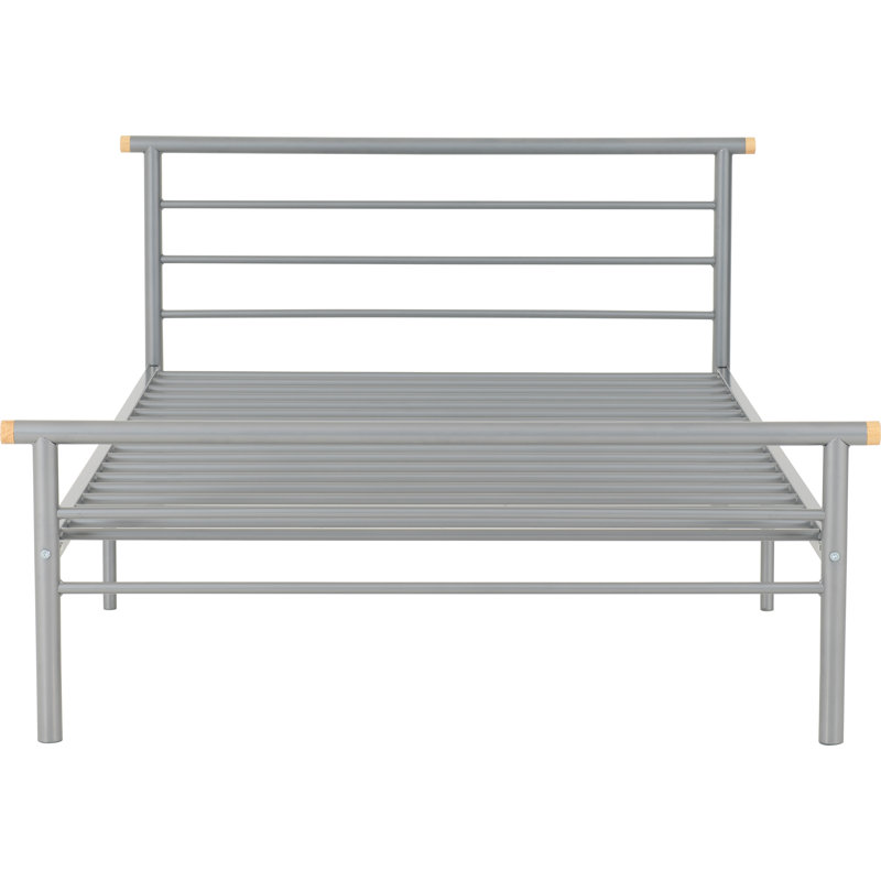 Algona Bed Frame, Double (4'6), Silver