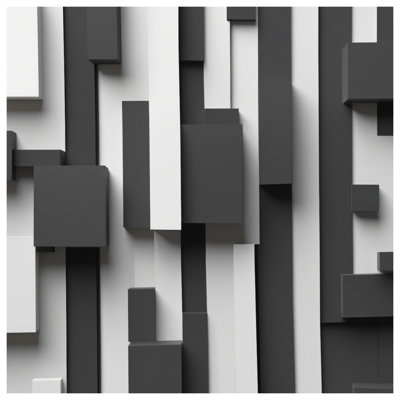 Black White Rectangles Comforter