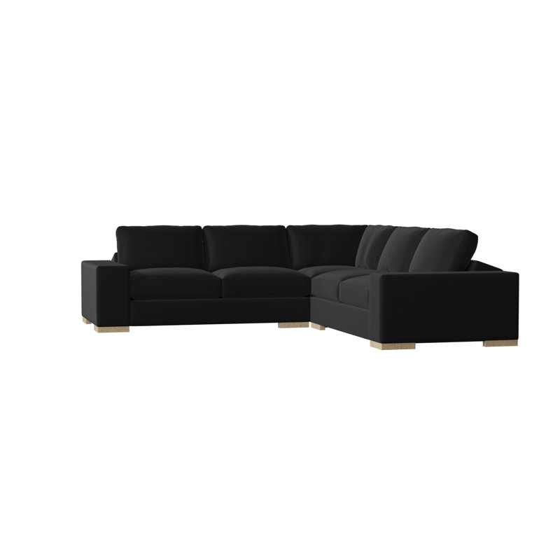 Canapé modulaire Brann de 120 po de largeur Brann, Noir d'Irlande, Noyer