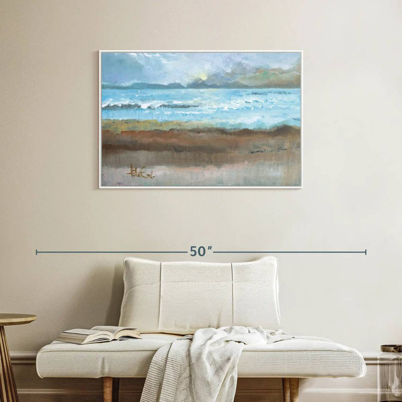 Moments II, Cadre flottant blanc, 37 po x 25 po