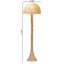 Lampe sur pied Camille en rotin naturel