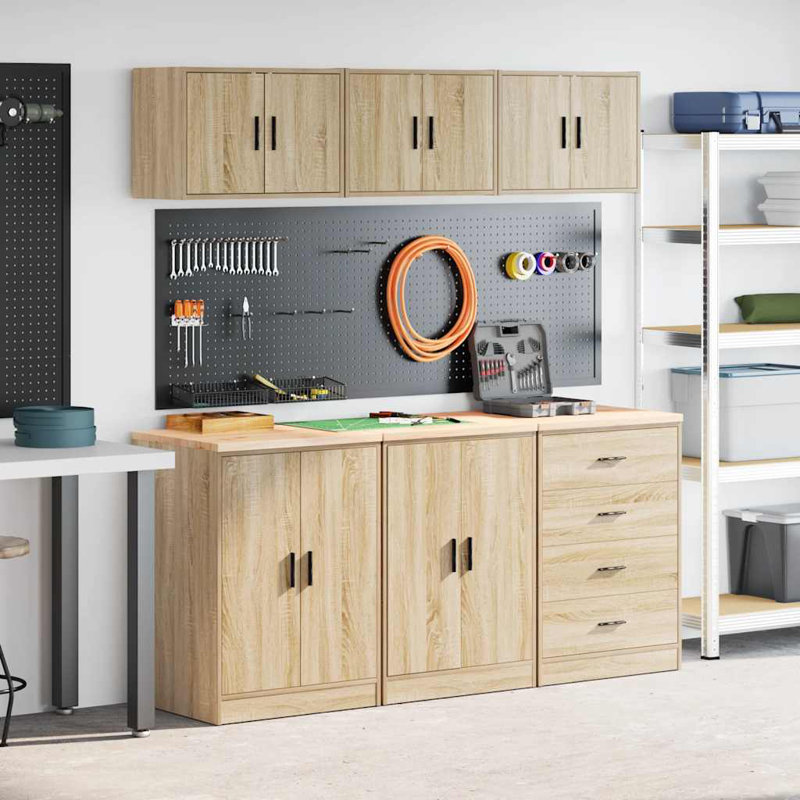 6 Piece Garage Cabinet Accessory, Sonoma Oak