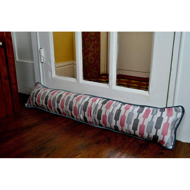 Ephraim Geometric Filled Fabric Draught Excluder, Pink