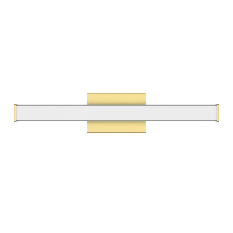 Edge Advantage 24in LED Bathroom Vanity and Wall Light 24W 2,050 Lumens 5-CCT Selectable 2700-3000-3500-4000-5000K in Aged Brass with Adjustable Backplate