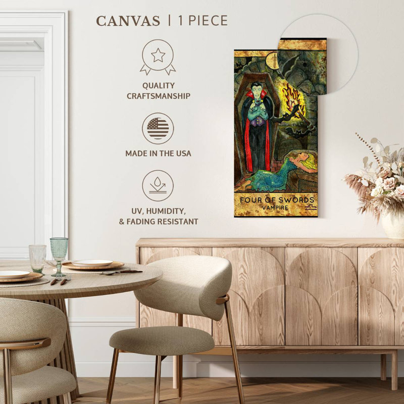 Carte de tarot vampire, H 54 po x l 27 po