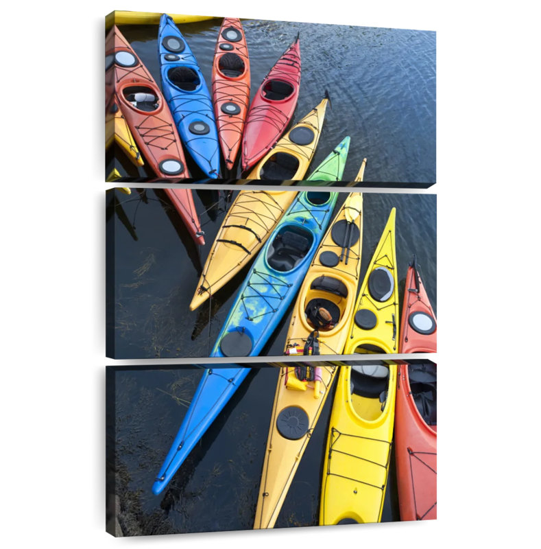 Kayaks à quai colorés Sireci, H 57 po x l 36 po