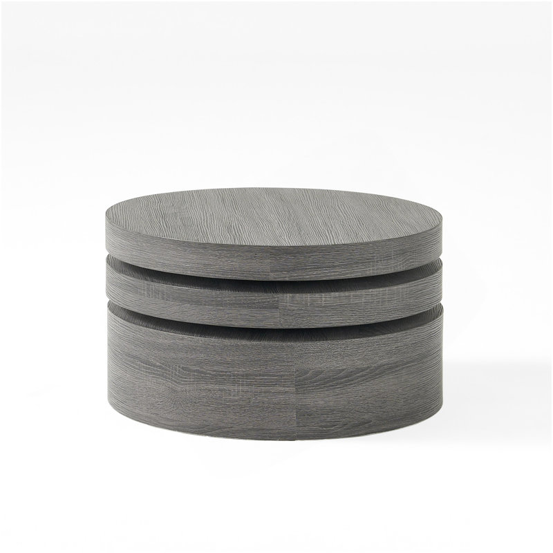 TABLE BASSE MODERNE ROTATIF - Noir mat