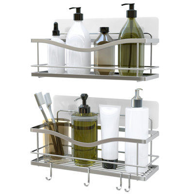 Norvell Adhesive Stainless Steel Shower Caddy