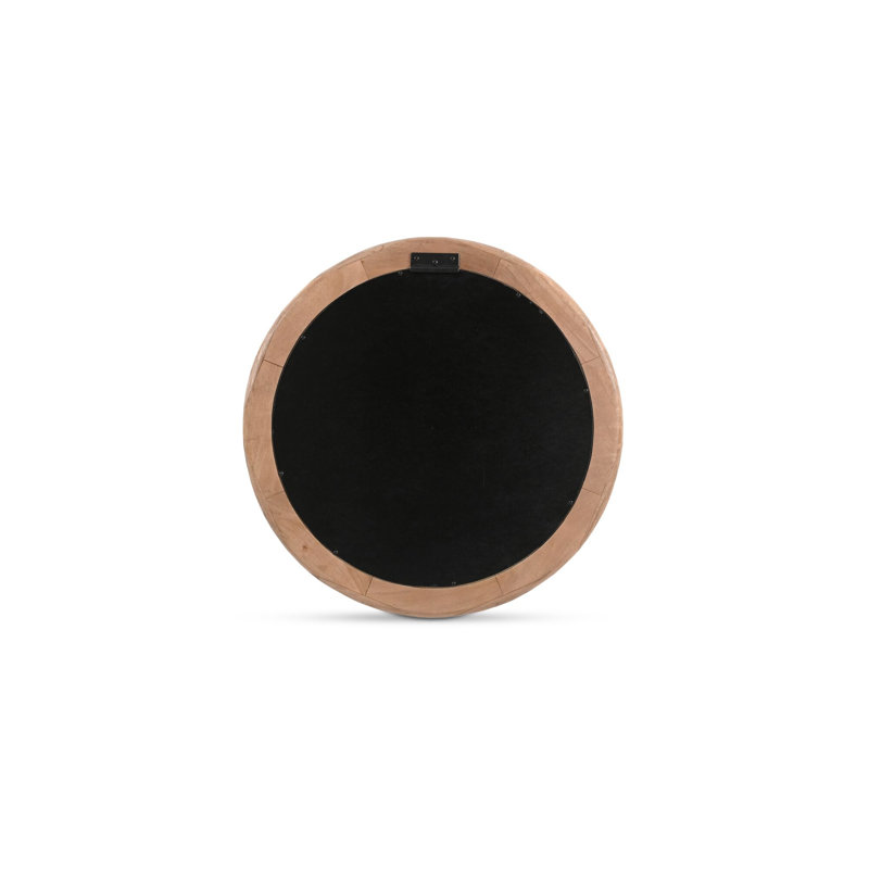 Delphine Round Solid Wood Mirror, Small