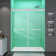 68" - 72" W x 79" H Extra Height Frameless Double Sliding Shower Door with 3/8 in Tempered Clear Glass