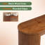 Console en bois massif 63 po Farmhouse, 2 niveaux