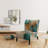 Turquoise Tranquility III - Velvet Upholstered Contemporary Slipper Chair, Teal Accent Chair