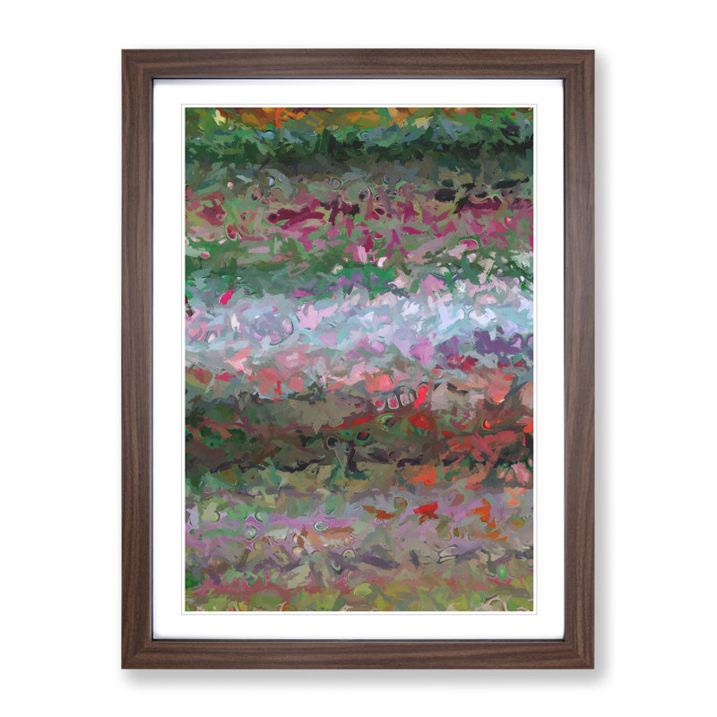 XV1022-3635X Prepare For The Forest Abstract - Print, Walnut Framed, 66cm H x 48cm W, White