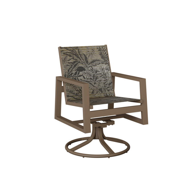 Chaise berçante pivotante en aluminium Ohlson, Sumba moka, Argile