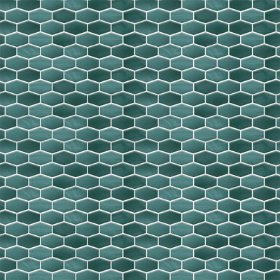 Carrelage mosaïque auto-adhésif en aluminium 34 po x 110 po