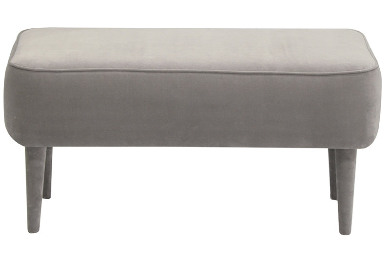 Pastel Upholstered Bench, Grey