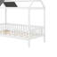 Lit simple en bois avec clôture-1820504814