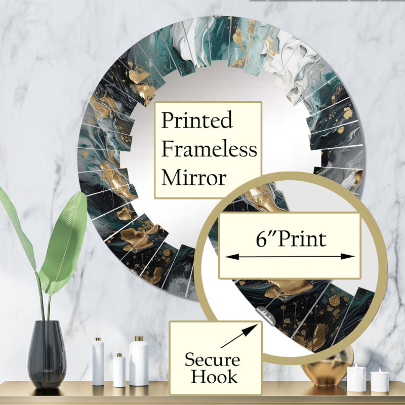 Miroir mural Zelina, 32 po x 32 po