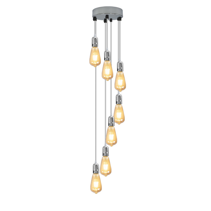 Kachinsky 7 - Light Chrome Cluster Pendant, Yes