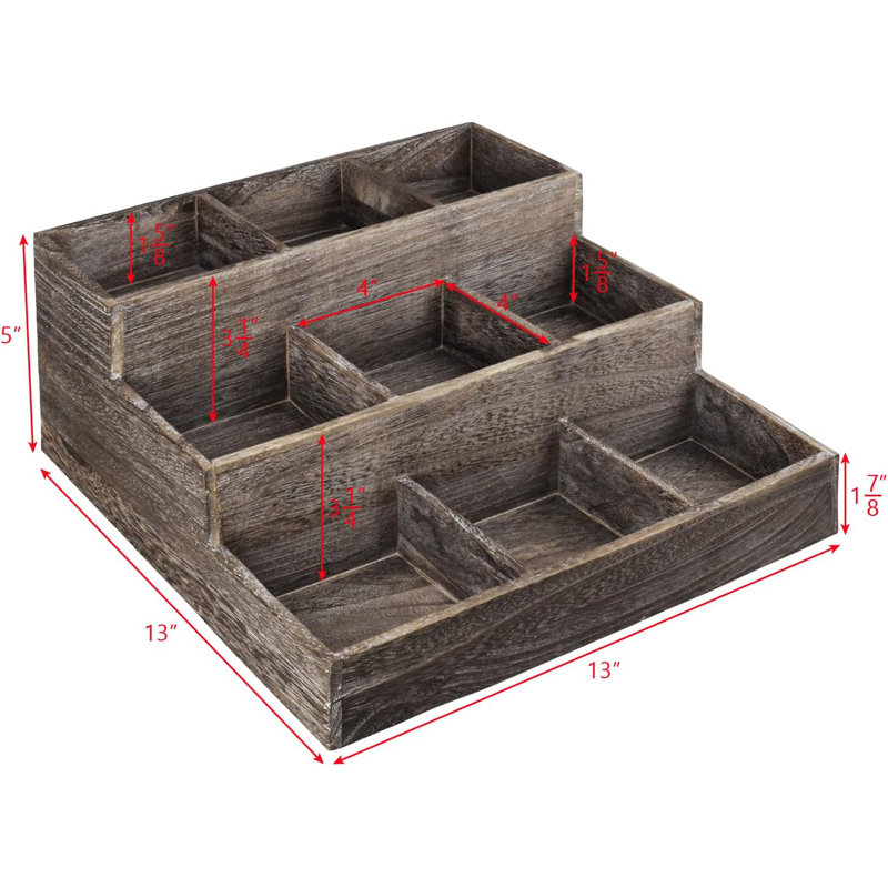 Wooden Multi-Slot Shelf Display-Stylish Wood Organizer Stand