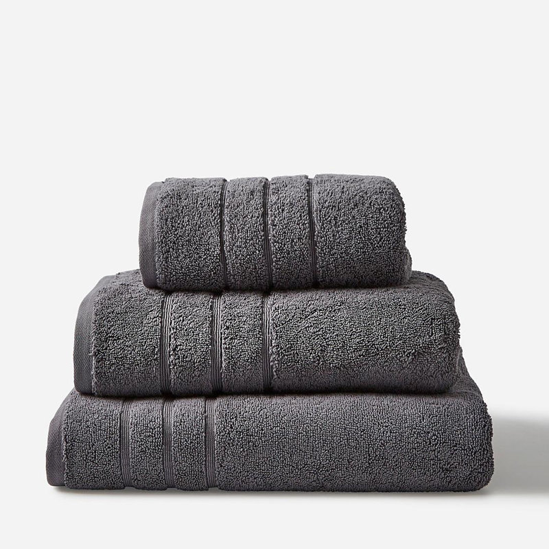 Hotel Luxury Heavyweight Bath Sheet Single, Charcoal