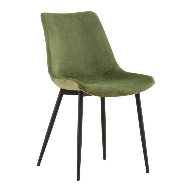 Velvet Side Chair in Green