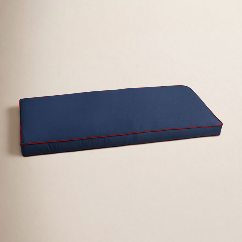 Osprey Outdoor Sunbrella Bench Cushion, 2" H x 47.5" W x 18" D, Canvas Navy Sunbrella® Canvas