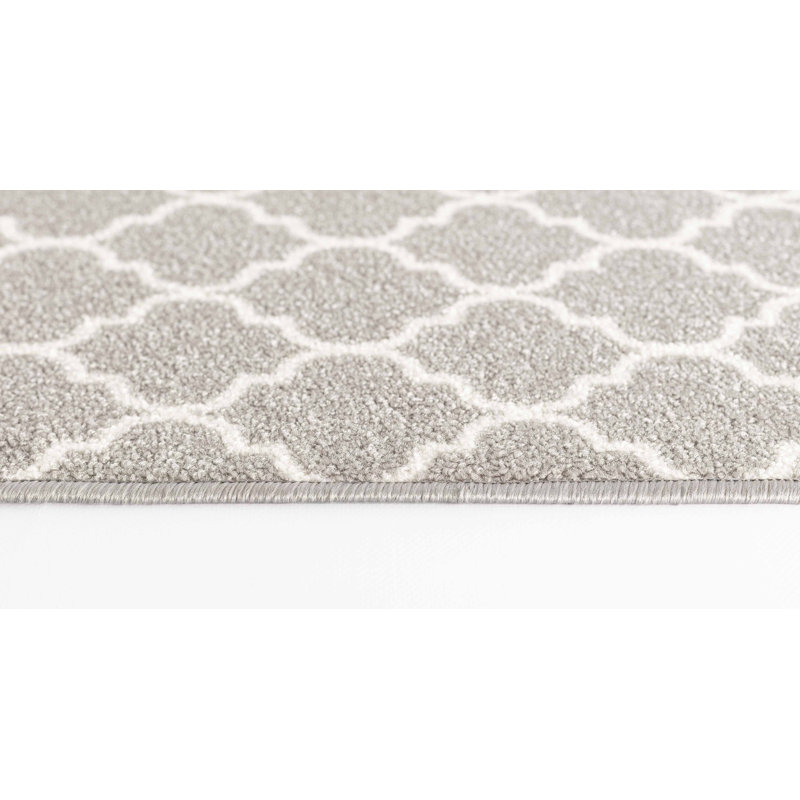 Vasta Non-Slip Geometric Indoor Doormat, Grey, 40cm W x 60cm L
