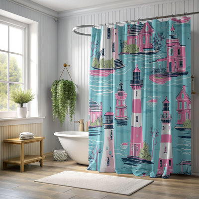 Preppy Beacon Art - 1 Piece Standard Shower Curtain