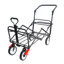 Chariot pliant d'extérieur - Chariot pliable robuste avec cadre en acier et porte-gobelet, adapté à différents trottoirs