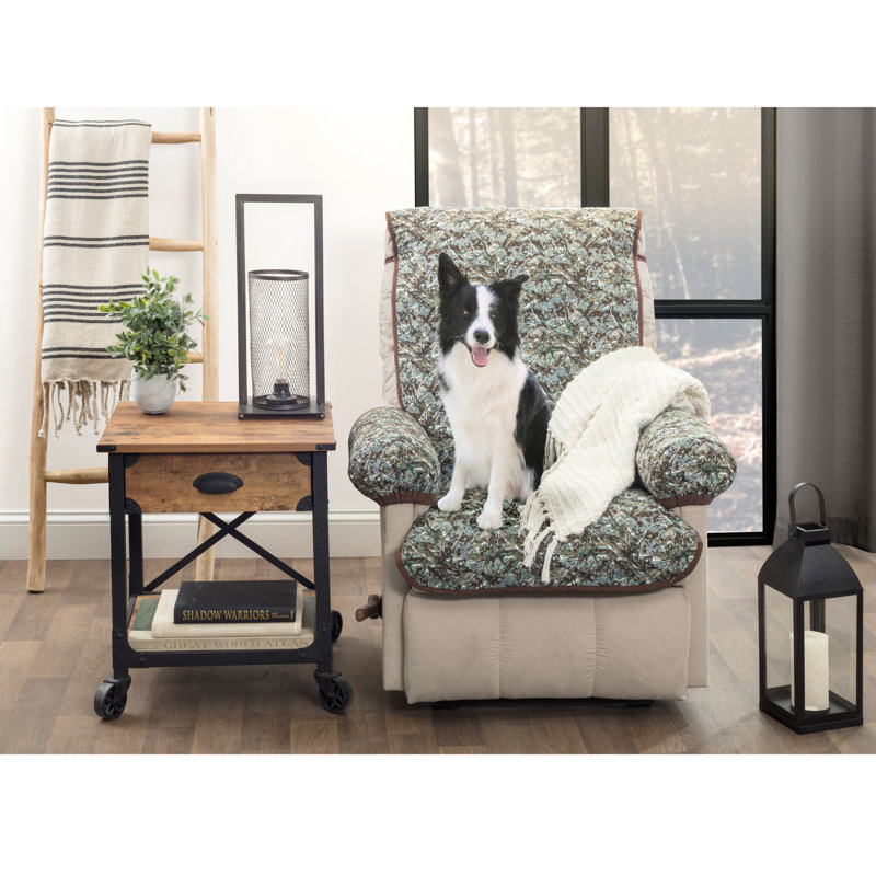Quilted Reversible Box Cushion Recliner Slipcover