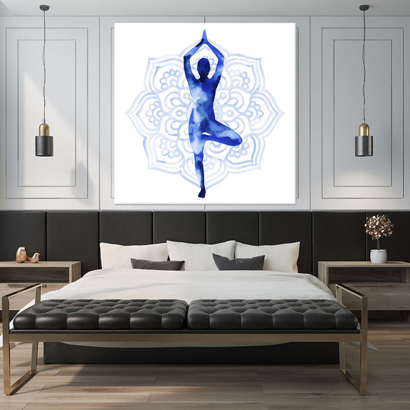 «Yoga Flow III» par Grace Popp - impression sur toile tendue, H 84 po x l 84 po x P 1,5 po