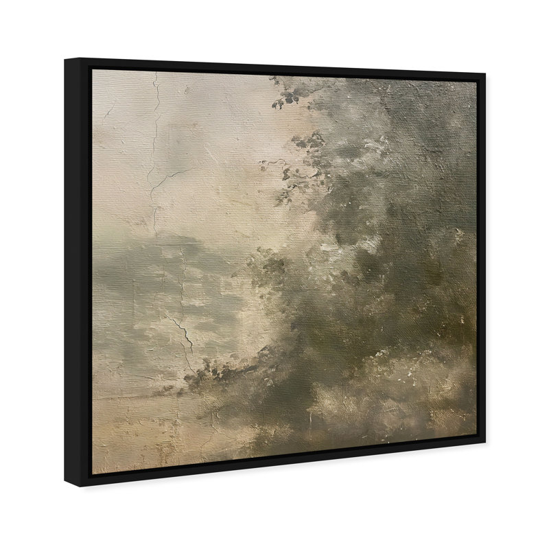 Crumbled Verdancy Canvas Landscape & Nature Print by Oliver Gal, Black Frame, 12 x 12, 17"H x 17"W, Black Frame