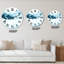 Bleu et blanc, nuages liquides Art I - horloge murale moderne-284741502