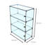 Armoire de rangement moderne, buffet modulaire en métal, crédence de bureau polyvalente en acier et buffet pour le salon, la cuisine et le bureau personnel