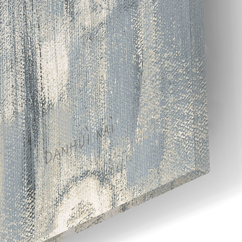 «Rain Abstract 6 Blue» par Danhui Nai, art mural en verre acrylique, H 12 po x l 12 po x P 0,13 po