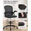 Chaise de dessinateur en filet, chaise de bureau, tabourets de bureau, chaise de dessinateur pivotante à dossier moyen, chaise de dessinateur avec repose-pieds et accoudoirs rabattables et support lombaire