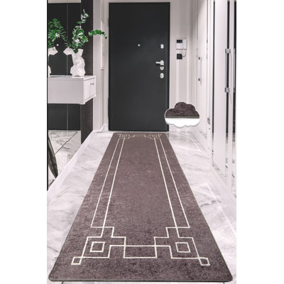 Premium Hall Carpet, 31.5 x 78.7 inches | 100% Polyester, 0.16 in Pile Height, Non-Slip Felt Base | Antibacterial, Machine Washable, Easy Care | Perfect for Entryways, Living Rooms & Bedrooms