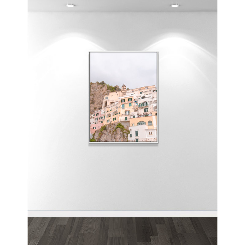 Seaside Town Print by J:L Design, White Floater, 41.5" H x 31.5" W