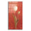  «White Tulips On Red» par Danhui Nai, art mural en verre acrylique, 24 po x 48 po