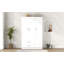 Armoire 3 portes avec 2 tiroirs, blanc