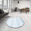 Tapis abstrait bleu / blanc cassé Pancoast-1777204985