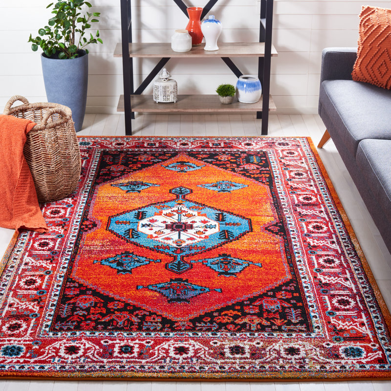 Vintage Hamadan Performance Oriental Rug, Rectangle 4' x 6'