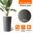 2-Pack 21.7 In Modern Tall Square Planter Boxes, Matte Brown/Grey/Black Tapered Flower Pots | Indoor Outdoor Use For Porch, Patio, Garden & Home-128860309