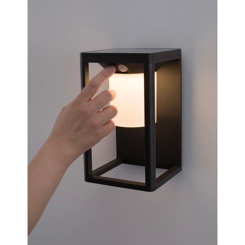 Anthracite Solar Powered Integrated LED Outdoor Flush Mount