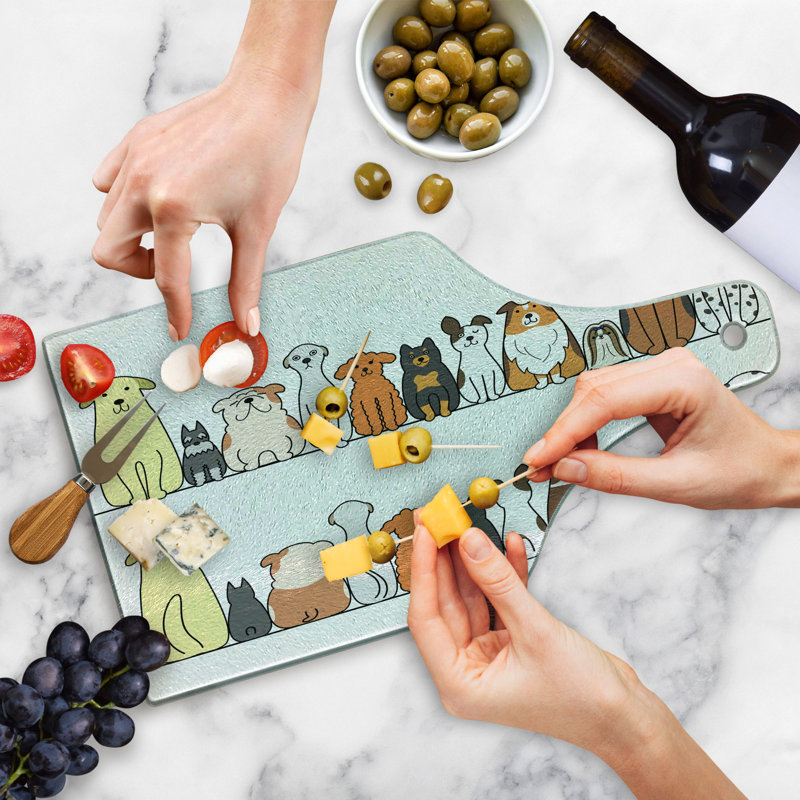 Planche à découper en verre trempé Ambesonne