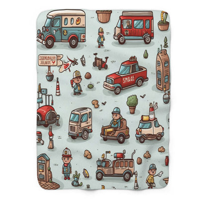 Little vehicles - 1 Piece Premium Blanket